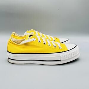 Converse Shoes Womens 8 Yellow Chuck Taylor All Star Lift Platform Sneakers